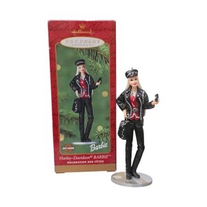 Harley Davidson Barbie Christmas Ornament Hallmark 2000 Collectible Tree Décor
